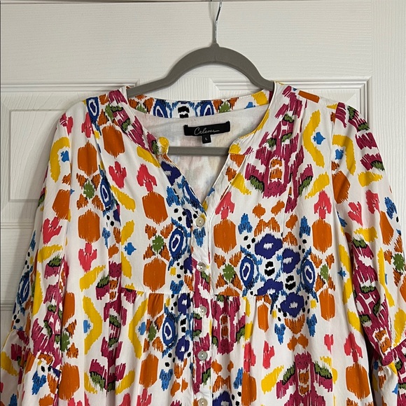 Colorful Patterned Mini Dress - Picture 3 of 6